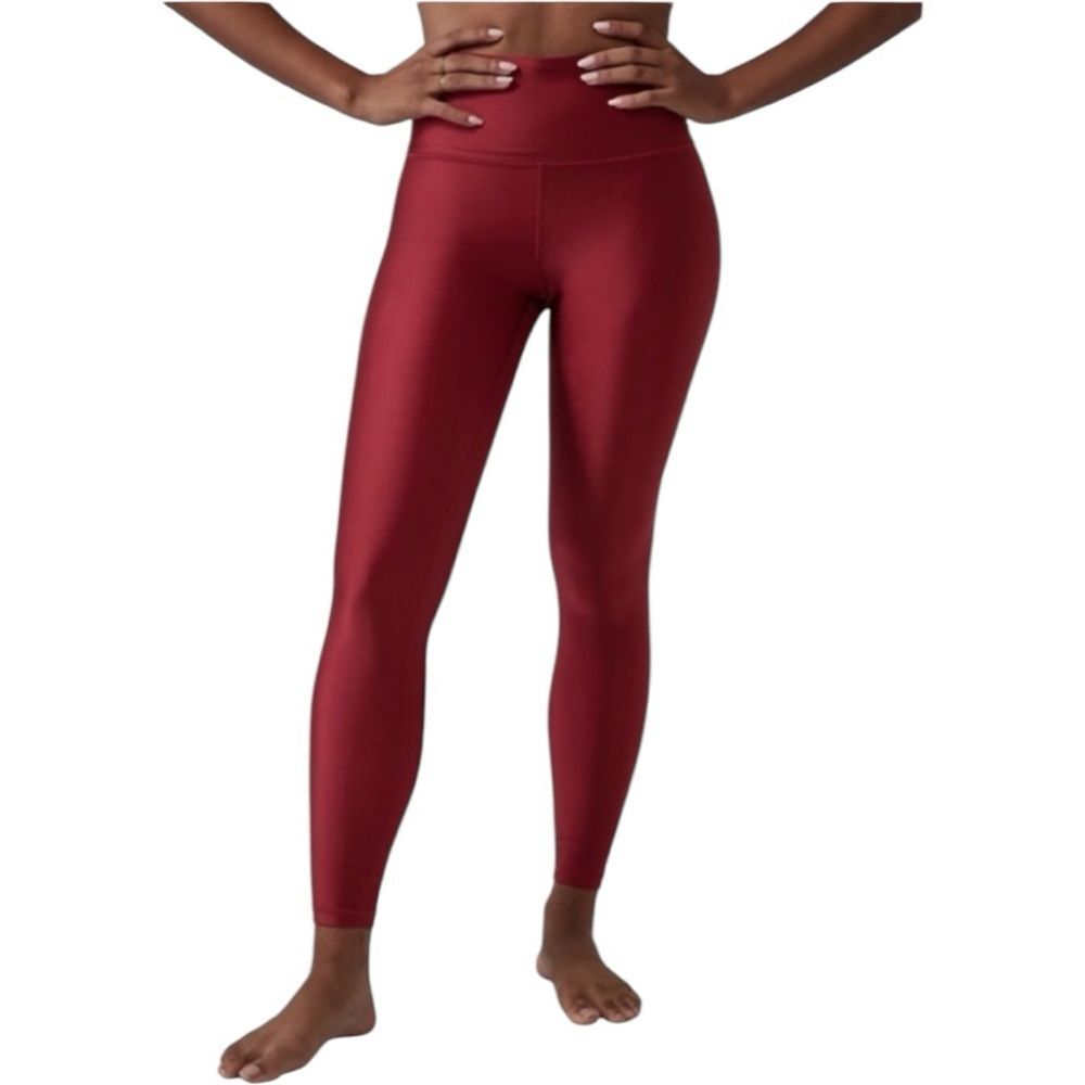 Athleta Elation Shine Tight Leggings Luster Elevation Red XS full length